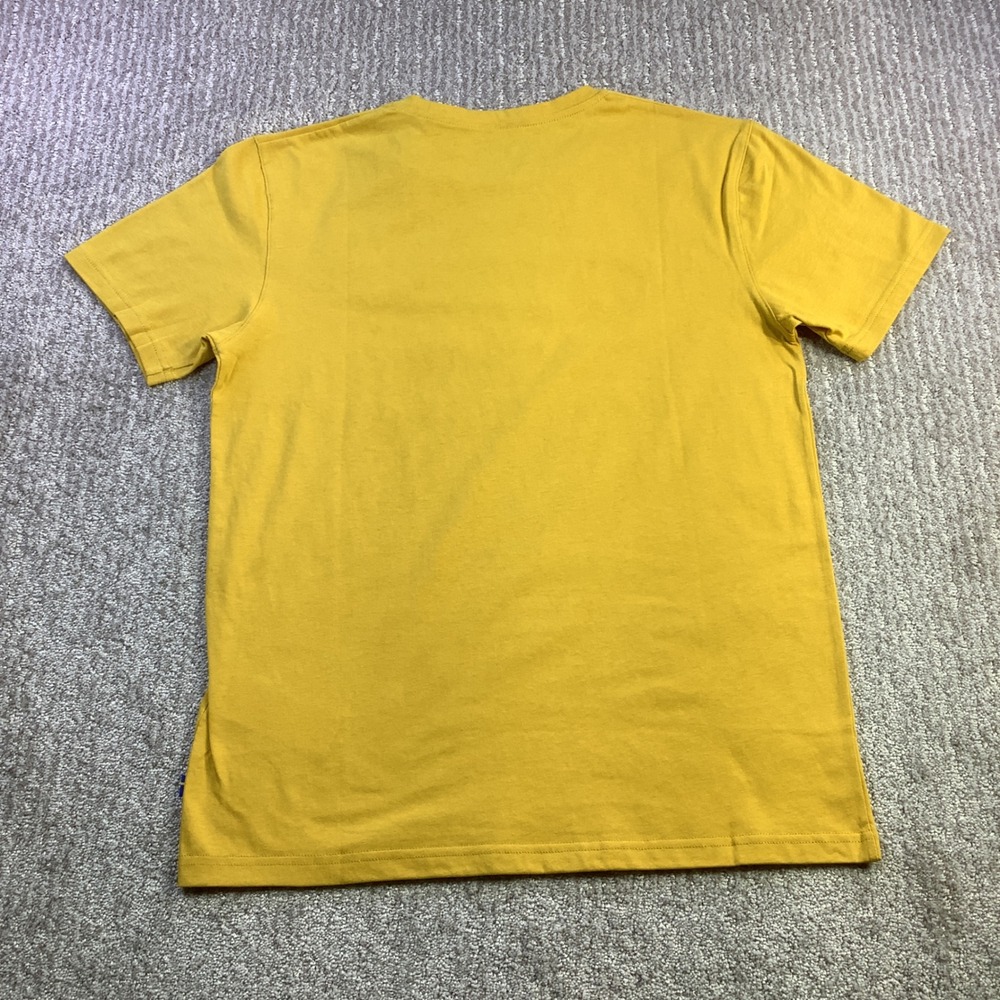 Fjallraven Mens Logo T-Shirt Ochre Yellow Organic Cotton Graphic Tee Size S NWT - Picture 3 of 14